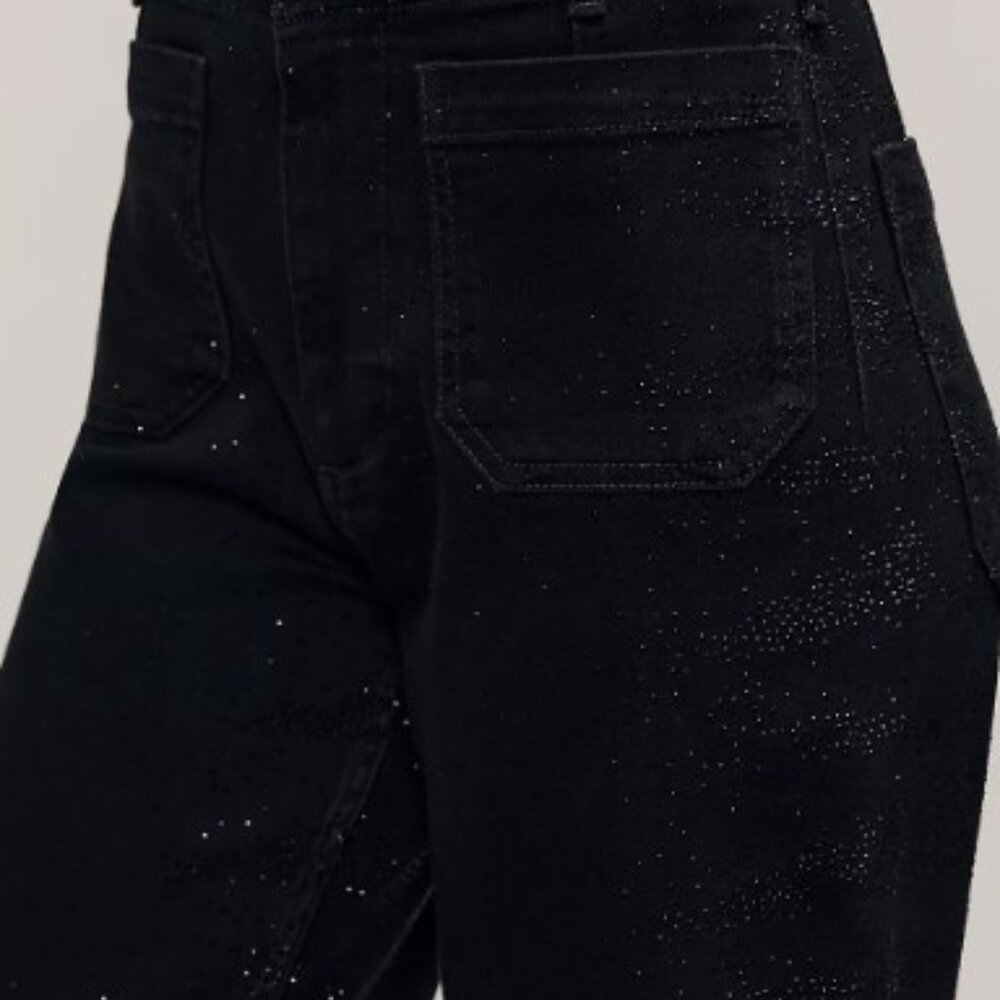 The Colette Sparkle Crop High-Rise Wide-Leg Jeans by Maeve, Anthropologie, 26